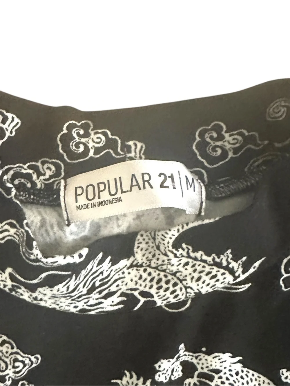 Popular 21 Black and White Dragon Print Bodycon Dress (M) - Picture 3 of 3
